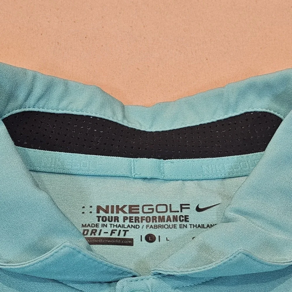 Nike Golf Polo‎ Shirt Mens XL Tour Performance Perforated Colorblock Stretch